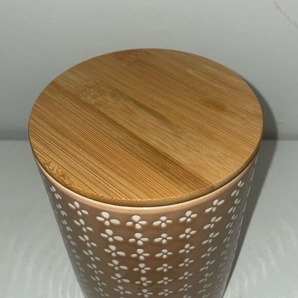 New Eccolo ceramic light brown kitchen mediumjar house decoration floral pattern - Picture 6 of 8